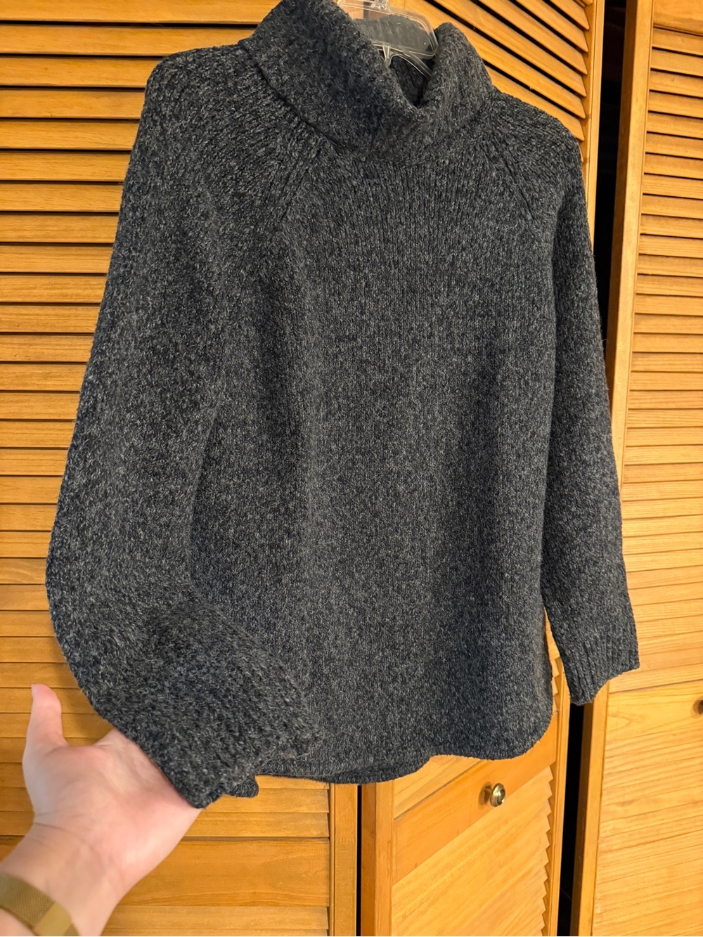 Michael Kors Charcoal Gray Chunky Knit Sweater Pullover Layer Luxury Cozy Soft